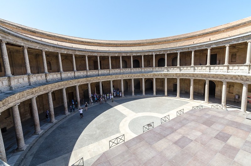 Palace of Carlos V in Alhmabra in Granada